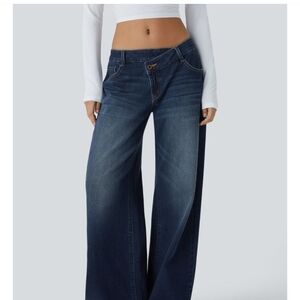 Women's Wide-Leg Blue Jeans